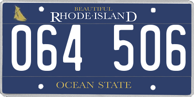 RI license plate 064506