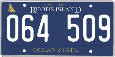 RI license plate 064509