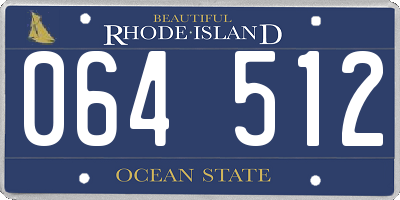 RI license plate 064512