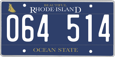 RI license plate 064514
