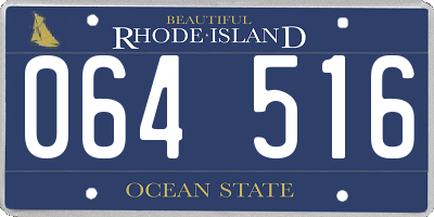 RI license plate 064516