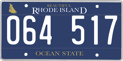 RI license plate 064517
