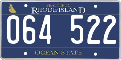 RI license plate 064522