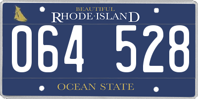 RI license plate 064528