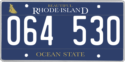 RI license plate 064530