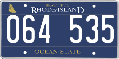 RI license plate 064535