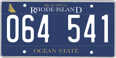 RI license plate 064541