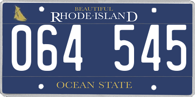 RI license plate 064545