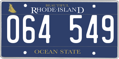 RI license plate 064549