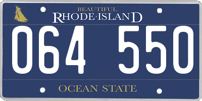 RI license plate 064550