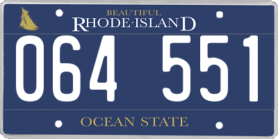 RI license plate 064551
