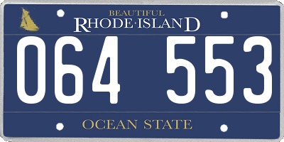 RI license plate 064553