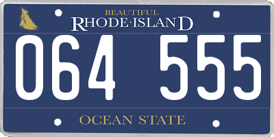 RI license plate 064555