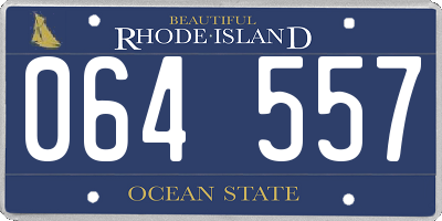 RI license plate 064557