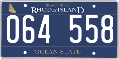 RI license plate 064558