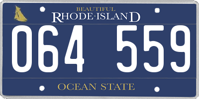 RI license plate 064559