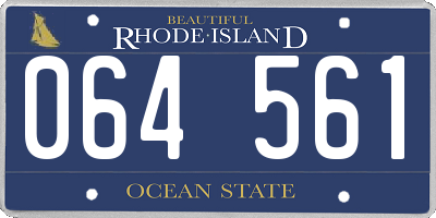 RI license plate 064561