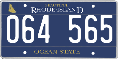 RI license plate 064565