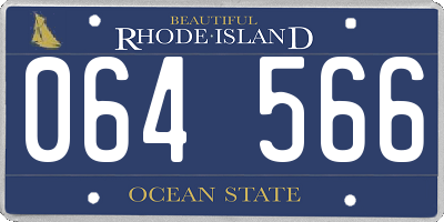 RI license plate 064566