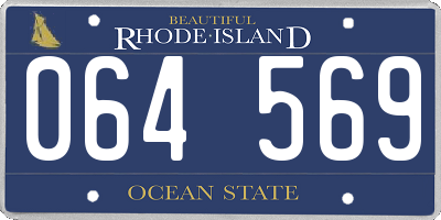 RI license plate 064569