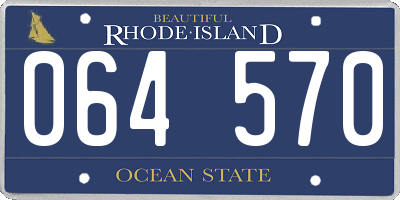 RI license plate 064570