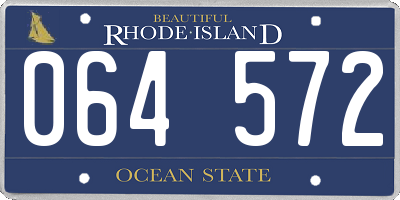 RI license plate 064572