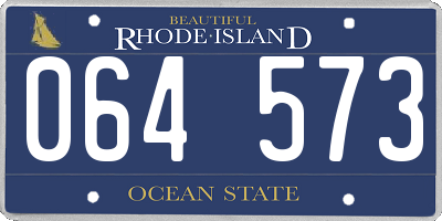 RI license plate 064573