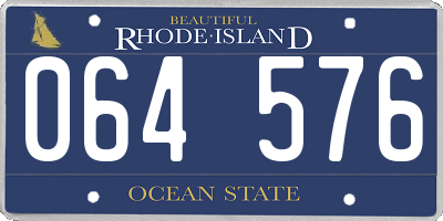 RI license plate 064576