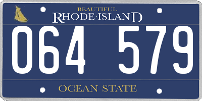 RI license plate 064579