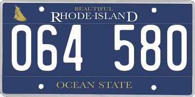 RI license plate 064580