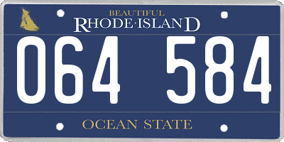 RI license plate 064584