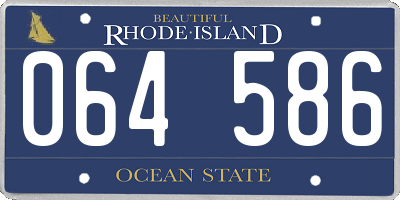 RI license plate 064586