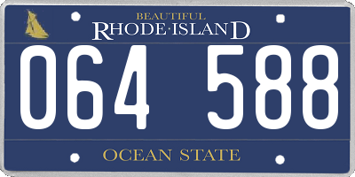 RI license plate 064588