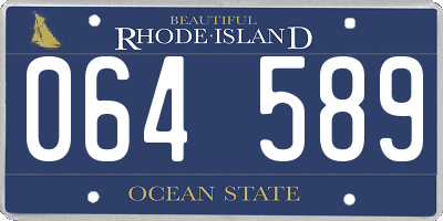 RI license plate 064589