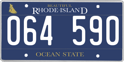 RI license plate 064590