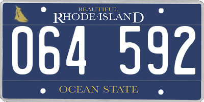 RI license plate 064592