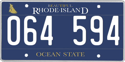RI license plate 064594