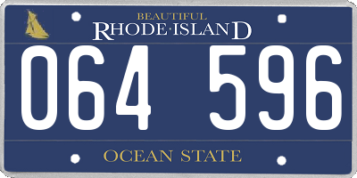 RI license plate 064596