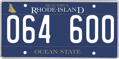 RI license plate 064600