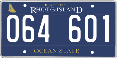 RI license plate 064601