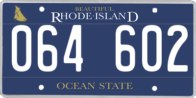 RI license plate 064602