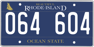 RI license plate 064604