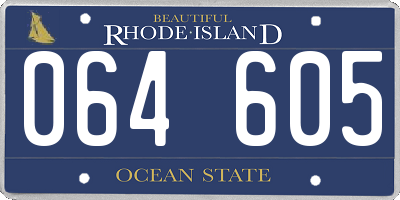 RI license plate 064605