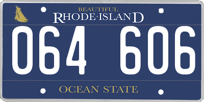 RI license plate 064606