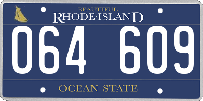 RI license plate 064609