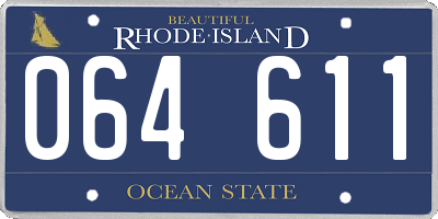RI license plate 064611