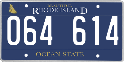 RI license plate 064614