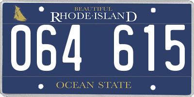 RI license plate 064615