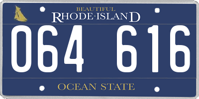 RI license plate 064616