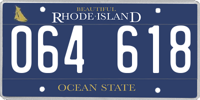 RI license plate 064618